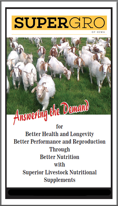 Super Gro Goat 2x1 Organic Mineral Superior Livestock Nutritional Supplements